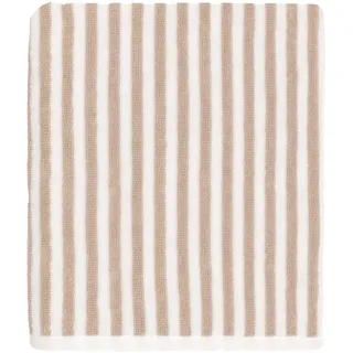 furn. Yard Hebden Handtuch – Ultraweiches Gestreiftes Luxus Badetuch Aus 100% Baumwollfrottee (Natürlich – 50x100cm)