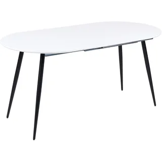 Beliani Esstisch 80 x 76 x 80 cm weiß/schwarz