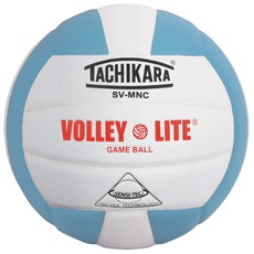 Tachikara Volley-lite Training Volleyball, Unisex, Powder Blue/White