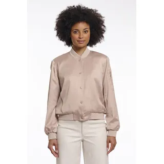 Blouson RINO & PELLE "BANNER", Damen, Gr. 44, smoked pearl, Web, Obermaterial: 97% Polyester, 3% Elasthan. Futter: 100% Polyester, Bündchen, Jacken Blouson, mit falscher Tasche am Ärmel