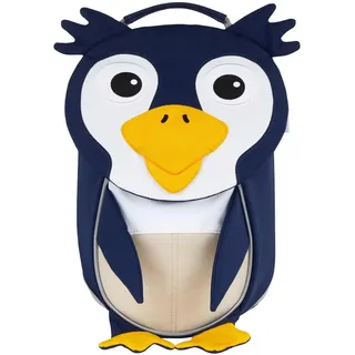 Kleiner Freund Kindergarten-Rucksack für 1-3 Jährige Ergonomisch Reflektierend Ziehzunge mit Namensschild Pinguin - Braun