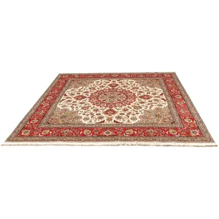 morgenland Orientteppich »Perser - Täbriz - Royal quadratisch - 203 x 200 cm - beige«, quadratisch, 7 mm Höhe, Wohnzimmer, Handgeknüpft, Einzelstück mit Zertifikat morgenland Beige B: 200 cm   1 St.