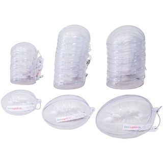 INNSPIRO Maxi Pack Eier, Kunststoff, transparent, zum Aufhängen von 2 Teilen, 3 Größen 72 u, durchsichtig, 0