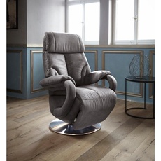Bild von TV-Sessel »Gisborne«, in Größe S, wahlweise mit Motor und Aufstehhilfe, grau, Sessel, Luxus-Microfaser