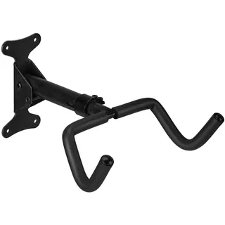 Relaxdays Fahrrad Wandhalterung, klappbar, Garage & Keller, Tragkraft 30 kg, HxBxT: 18x27x36 cm, Fahrradhalter, schwarz