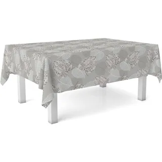 ECOMMERC3 Wachstuchtischdecke abwaschbar quadratisch 140x140 cm SIL Grau | Für den quadratischen Küchentisch, nicht saugfähig, ohne Waschmaschine, Rand ohne Ausfransen, in Spanien gefertigt