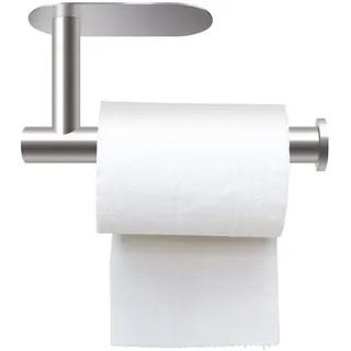 Küchenrollenhalter - Ohne Bohren für Bad und Küche - Küchenrollenhalter Silber, Papierrollenhalter Edelstahl, Küchenpapierhalter Wand
