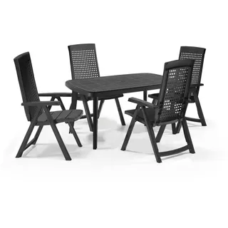 SHAF Milano 5-tlg. Outdoor-Essgruppe, Anthrazit