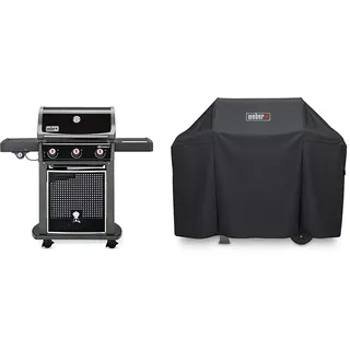 Weber Gasgrill Spirit E-320 Classic, Schwarz, flexible Grillstation, 3 Edelstahlbrenner + Premium Abdeckhaube für Spirit/Spirit II 300-Serie und Spirit EO-210, schwarz