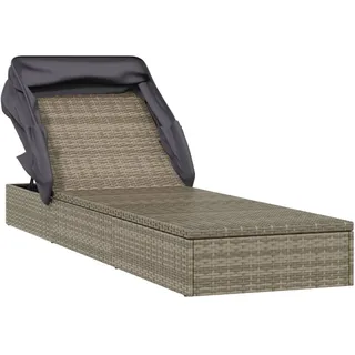 vidaXL Sonnenliege 213 x 63 x 97 cm Dunkelgrau