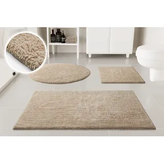 Badematte OTTO HOME "Selenne", beige, H:20mm, Baumwolle, Badematten, Badematte, Badteppich, getuftet, modern, Uni, antirutsch, flauschig, Baumwolle