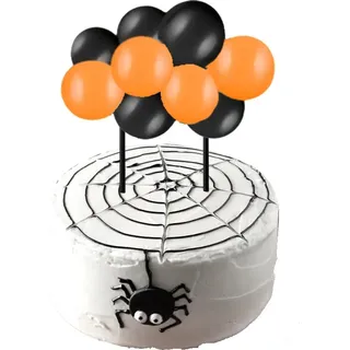 Halloween Ballon Topper Schwarz Orange