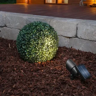 esotec Solar Bodenstrahler Spoti, 3000K warmweiß, Li-Ion Akku Solarlampe 102548