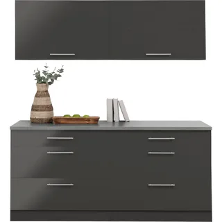 WIHO KÜCHEN Küchenzeile Cali 180 cm grau