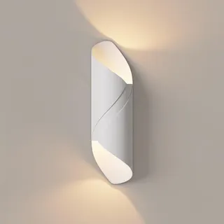 Klighten Wandleuchte Aussen Innen LED 18W 1250 Lumen, Up and down Leuchten IP65 Wandlampe Aussenleuchte aus Aluminium für Eingang Terrasse Korridor, 3000K Warmweiß, Weiß