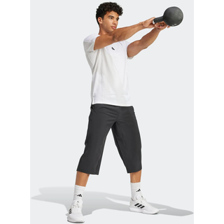 Sporthose ADIDAS PERFORMANCE "TRAIN ESSENTIALS WOVEN 3/4", Herren, Gr. S, N-Gr, schwarz (schwarz, normal, gr.), Obermaterial: 87% Polyester, 13% Elasthan, 3/4-Länge, Hosen Sporthose, Topseller