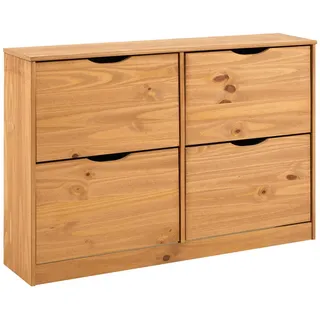 Idimex Schuhschrank Basil , Holz , Kiefer , Vintage , 115x79x25 cm , FSC Mix , Garderobe, Schuhaufbewahrung, Schuhkipper