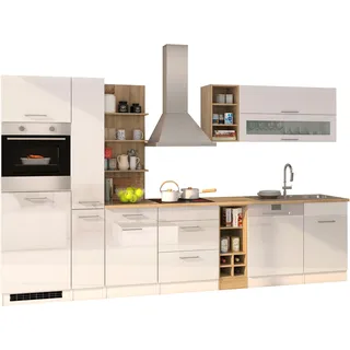 kochstation Küchenzeile KS-Mailand 340 cm weiß
