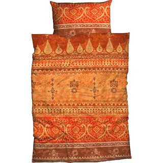 Casatex Bettwäsche »Indi« 3 Stk., tlg. romantisch, orientalisch, weich und gemütlich, orange