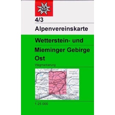 DAV Alpenvereinskarte 4/3 Wetterstein Mieminger Gebirge Ost