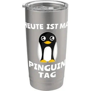Pinguin Sprüche Pinguinmotiv Pinguinbaby Pinguinkostüm Tag Doppelwandiger Edelstahl-Thermobecher