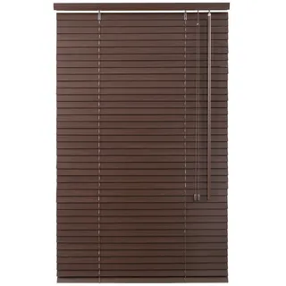Sekey Jalousie Holzjalousie 35mm Holz jalousien Jalousette Echtholz Anpassbare Jalousie 40x130cm Dunkelbraun