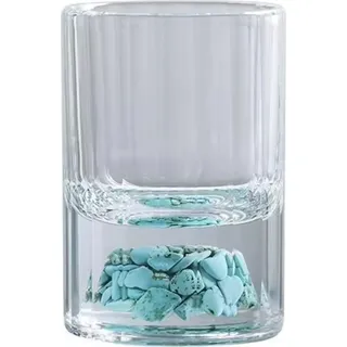 Elegantes Kristallglas Deluxe mit Türkisen Steinen - 50ml KP35423 - Transparent, Türkis