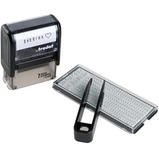 Trodat 7 Sachen Stempel 38x14 mm Schwarz
