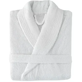 Top Towel Unisex Elegant Bademantel, Weiß, M