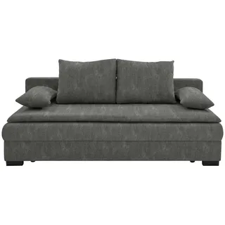 Venda Schlafsofa , Grau , Textil , Uni , Füllung: Schaumstoff,Schaumstoff , 207x94x90 cm , Stoffauswahl, Liegefunktion, Rücken echt , Wohnzimmer, Sofas & Couches, Schlafsofas, Sonstige Schlafsofas