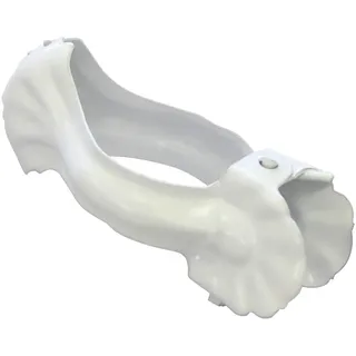 GARDINIA Donauklammer, 6 Stück, Ø 16 mm, für Caféhaus- und Vitragestangen, Metall, Weiß 160