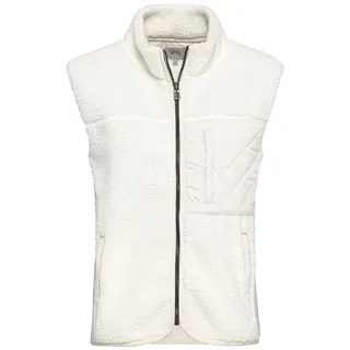camel active Damen Teddy Weste mit Stehkragen Wollweiß, womenswear-XXL