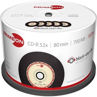 PrimeOn CD-R 80 Rohling 700 MB 50 St. Spindel Vinyl