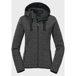 Schöffel Damen Aurora Fleece Hoodie Jacke (Größe XXL, schwarz)