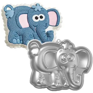 Ulalaza Elefant Kuchen Backform 3D Tier Aluminium Kuchenform ersten Geburtstag Kuchenform