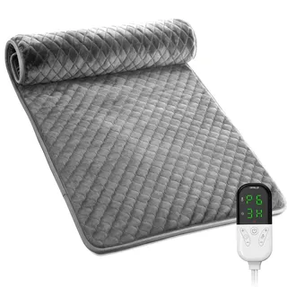 Focbeo XXXL Heizkissen mit Abschaltautomatik 60×80 cm, Elektrisches Heizkissen mit 6 Stufen, 4 Timer, Großes Wärmekissen für Rücken, Schultern, Bauch, Beine, Schnellaufheizung, Maschinenwaschbar