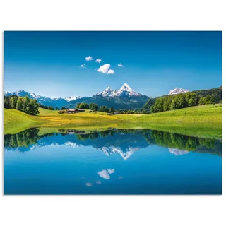 ARTland Wandbild »Landschaft in den Alpen«, Berge, (1 St.), als Alubild, Outdoorbild, Leinwandbild, Poster in verschied. Größen, blau