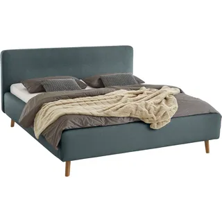 Meise Möbel meise.möbel Polsterbett Mattis 180 x 200 cm Stoff Blau Eisblau