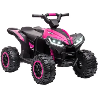 Homcom Elektro-Quad Kinderquad mit USB-Anschluss, Kindermotorrad , Rosa , Metall , 53x55.5x83 cm , unisex , Freizeit & Co, Gartenspielzeug, Kinder-Elektrofahrzeuge