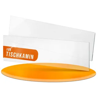 flammtal - Ersatzglas für Bioethanol Tischkamin [2 Stück] - Feuerfeste Glasscheibe [30cm Breite / 11cm] - Kompatibel mit flammtal, Edelfeld Ethanol Tischkaminen - Hitzeresistentes Borosilikatglas