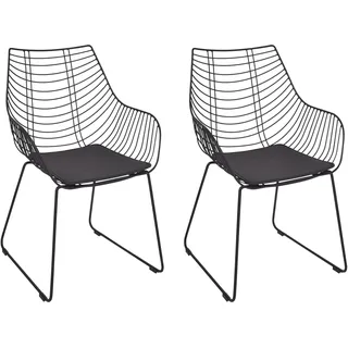 Beliani Metallstuhl 2er Set ANNAPOLIS