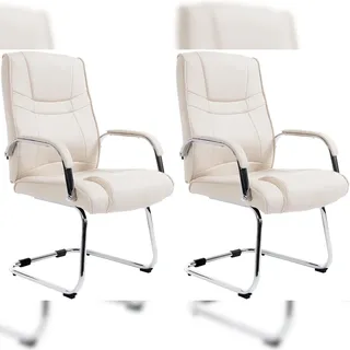 CLP Besucherstuhl Kunstleder Weiß