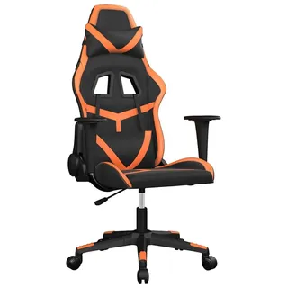 vidaXL Gaming-Stuhl mit Massagefunktion Schwarz und Orange Kunstleder - Orange