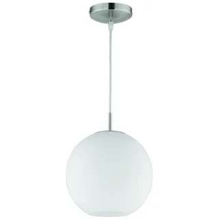 Trio Runde Pendelleuchte 1-flg. Ø25 cm kugelförmig opalglas nickel matt