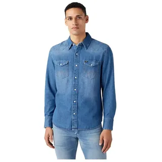 Wrangler 27mw Langarmhemd - Icon Mid Stone - 2XL