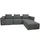 L-Sofa Stoff 2-Sitzer Grau