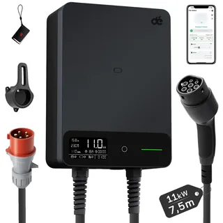dé Wallbox 11 kW Wandladestation Typ 2 (11 kW, 16 A) 7,5 m