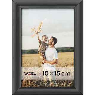 Woltu Bilderrahmen Modern Schwarz 10x15 cm 2er Set