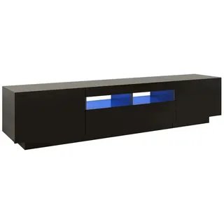 vidaXL TV-Schrank mit LED-Leuchten Schwarz 180x35x40 cm Modell 1