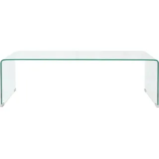 vidaXL Couchtisch Hartglas 98x45x30 cm Transparent